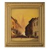 Image 1 : Adolphe Bertolle's "Market Place in Old Bruges" Origina
