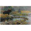 Image 1 : Robert Bateman's "Autumn Overture - Moose" LE Canvas