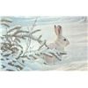 Image 1 : Robert Bateman's "Winter - Snowshoe Hare"  LE Canvas