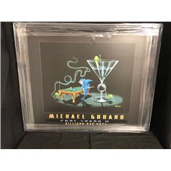 POOL SHARK II ART FRAMED PRINT - Michael Godard 28 x 34