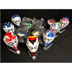 NHL MINI GOALIE HELMETS LOT