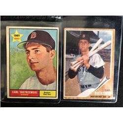 CARL YASTRZEMSKI BASEBALL CARD LOT