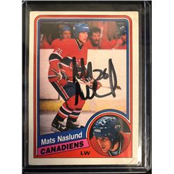 MATS NASLUND SIGNED HOCKEY CARD