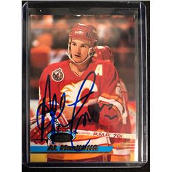 AL MacINNIS SIGNED TOPPS STADIUM CLUB HOCKEY CARD