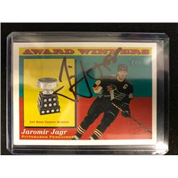 JAROMIR JAGR SIGNED TOPPS HERITAGE AWARD WINNERS HOCKEY CARD