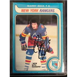 BARRY BECK SIGNED VINTAGE HOCKEY CARD