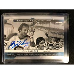 GUY LAFLEUR SIGNED UPPER DECK CENTENNIAL STANDOUTS HOCKEY CARD