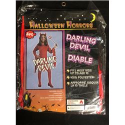 DARLING DEVIL HALLOWEEN HORRORS COSTUME (FITS MOST KIDS UP TO AGE 10)