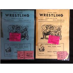 VINTAGE 1949 VANCOUVER BC EXHIBITION GARDENS WRESTLING PROGRAMS & TICKETS LOT