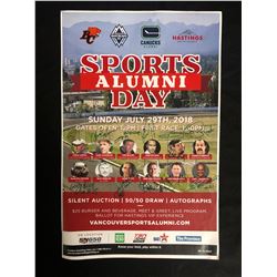 VANCOUVER SPORTS ALUMNI MULTI SIGNED POSTER w/ KIRK MACLEAN, BOB LENARDUZZI, HAROLD SNEPTS + MORE...