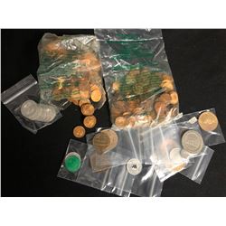 VARIOUS COINS & TOKENS LOT