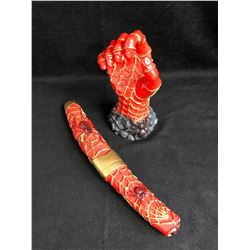 SPIDER MAN GRIP OF DEATH FIXED BLADE KNIFE DISPLAY