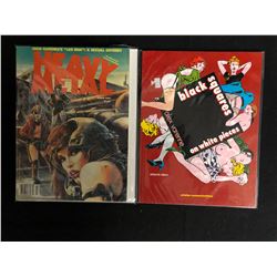 COMIC BOOK LOT (HEAVY METAL/ BLACK SQUARES ON WHITE PIECES)