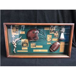 VINTAGE FRAMED FOOTBALL DISPLAY (BOB LILLY/ ROGER STAUBACH...)