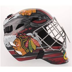 Tony Esposito Signed Blackhawks Full-Size Goalie Mask Inscribed  HOF 88  (Schwartz COA)