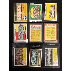 VINTAGE BASEBALL TEAM CARD LOT (CHECKLISTS...)