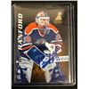 Image 1 : BILL RANFORD SIGNED 1995-96 PINNACLE ZENITH EDITION HOCKEY CARD