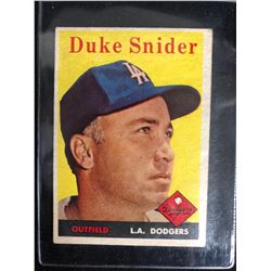 1958 Topps Baseball #88 Duke Snider