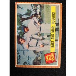 1962 Topps New York Yankees Baseball Card #137 Babe Ruth/ Huggins