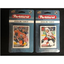 2018-19 PARKHURST HOCKEY OFFICIAL TEA\M SET CARD LOT (OILERS/ FLAMES)