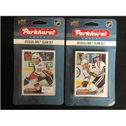 2018-19 PARKHURST HOCKEY OFFICIAL TEA\M SET CARD LOT (BLACK HAWKS/ FLAMES)