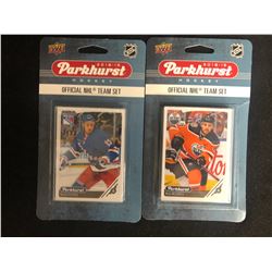 2018-19 PARKHURST HOCKEY OFFICIAL TEA\M SET CARD LOT (OILERS/ RANGERS)