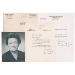 Sarah T. Hughes Group of (3) Signed Items