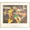 Image 1 : Boston: Sib Hashian's Basketball Print Signed by John Havlicek and Wilt Chamberlain