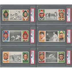 1912 T202 Triple Folder PSA Graded Collection (13) with Ty Cobb and Walter Johnson