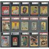 Image 1 : Exceptional Hall of Famer Graded Baseball Cards Collection (44) with Babe Ruth (3) and Mickey Mantle