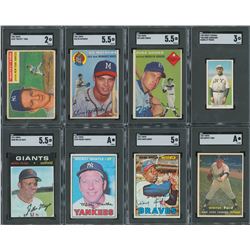 1909-1971 Topps and Others SGC Graded Baseball Card Collection (9)