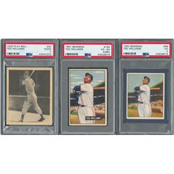 1939-1951 Ted Williams Collection with 1939 Play Ball Rookie Card (3)