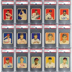 1949 Bowman Near Complete Set (221/252) with (19) PSA Graded