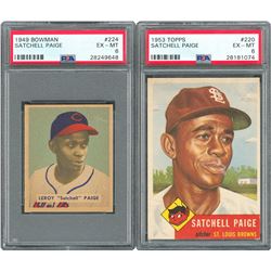 1949 Bowman & 1953 Topps Satchel Paige - PSA EX-MT 6