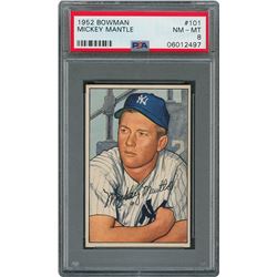 1952 Bowman #101 Mickey Mantle - PSA NM-MT 8