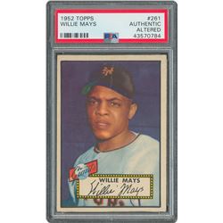 1952-1953 Topps Mickey Mantle and Willie Mays PSA Graded Trio