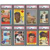 Image 1 : 1953-1969 PSA Graded Major Hall of Famer Collection (16) with Two Mickey Mantle Cards