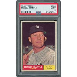 1961 Topps #350 Mickey Mantle - PSA MINT 9