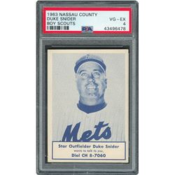 1963 Nassau County Duke Snider Boy Scouts Baseball Card - PSA VG-EX 4