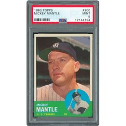 1963 Topps #200 Mickey Mantle - PSA MINT 9