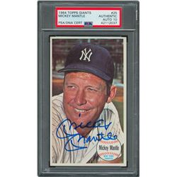 1964 Topps Giants #25 Mickey Mantle Autographed Card - PSA/DNA GEM MINT 10