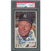 Image 1 : 1964 Topps Giants #25 Mickey Mantle Autographed Card - PSA/DNA GEM MINT 10