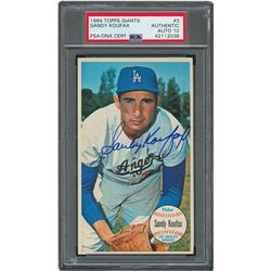 1964 Topps Giants #3 Sandy Koufax Autographed Card - PSA/DNA GEM MINT 10