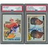 Image 1 : 1965 Topps Baseball Autographed Pair with Pete Rose and Joe Morgan Rookie Card - both PSA/DNA GEM MI