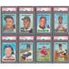 Image 1 : 1967 Topps Partial Card Set with (8) PSA Graded Cards – Missing Most High Numbers