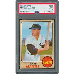 1968 Topps #280 Mickey Mantle - PSA MINT 9