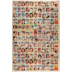 1969 Topps Baseball Uncut Sheet with Two Mickey Mantle #500 Cards