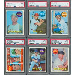 1969 Topps Complete Set of (664) Cards with (6) PSA Graded