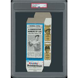 1969-70 Bazooka Pair of PSA Graded Full Boxes with Babe Ruth and Lou Gehrig