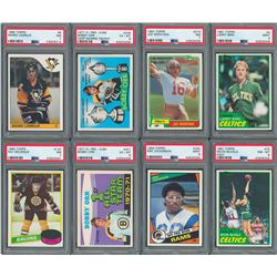 1970-1988 Mostly Topps Multi-Sport Collection (98) with (15) PSA Graded including TWO Gretzky Rookie